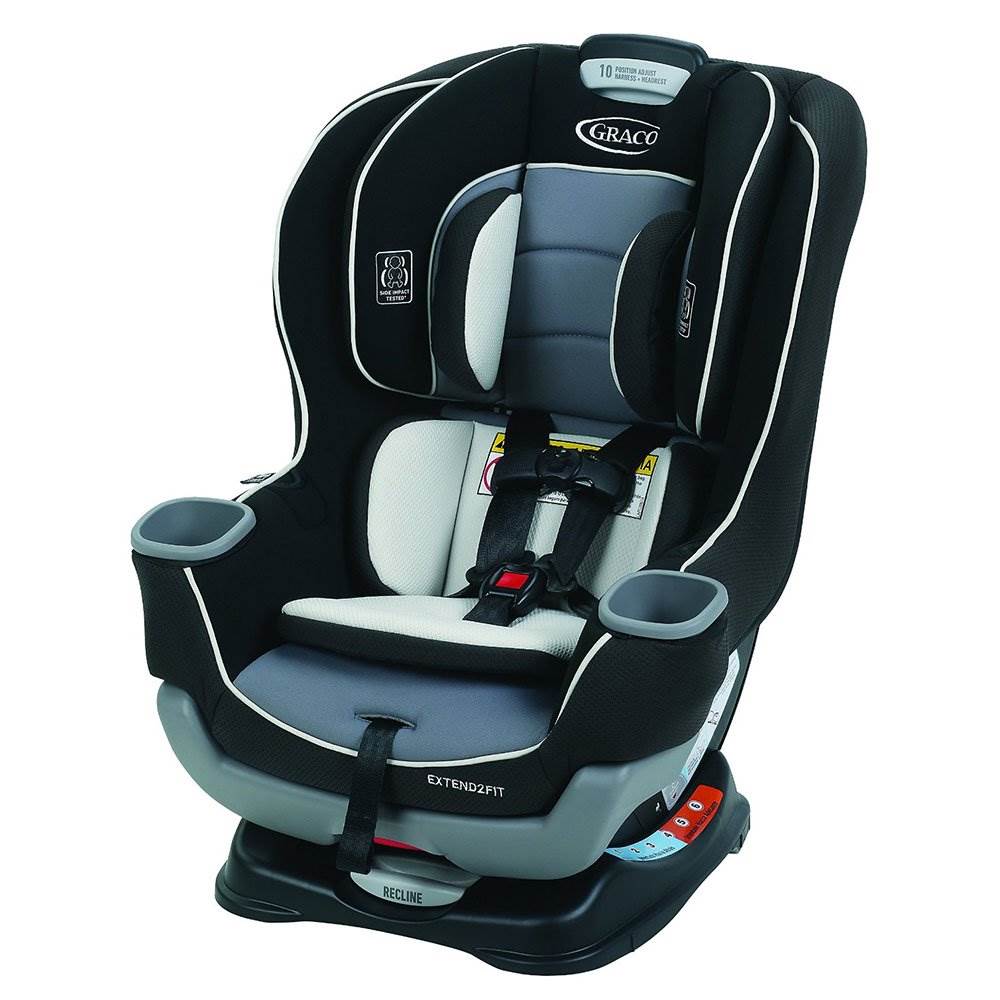 Graco Extend2Fit Convertible Car Seat for Toddlers | Gotham (Open Box)