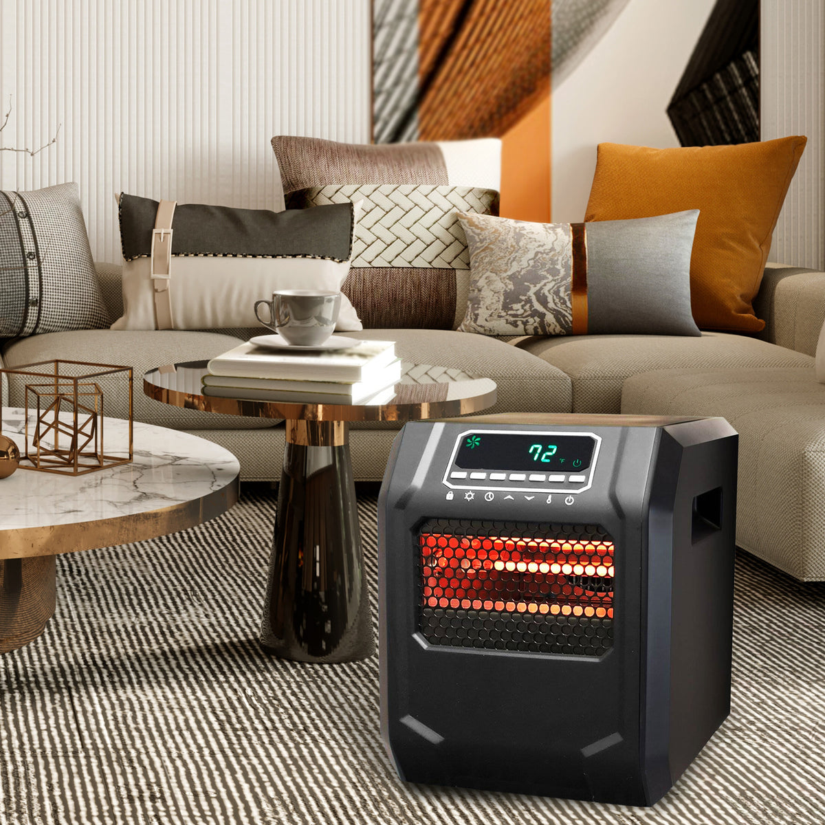 Lifesmart 4-Element Quartz Infrared Electric Large Room Space Heater (Open Box)
