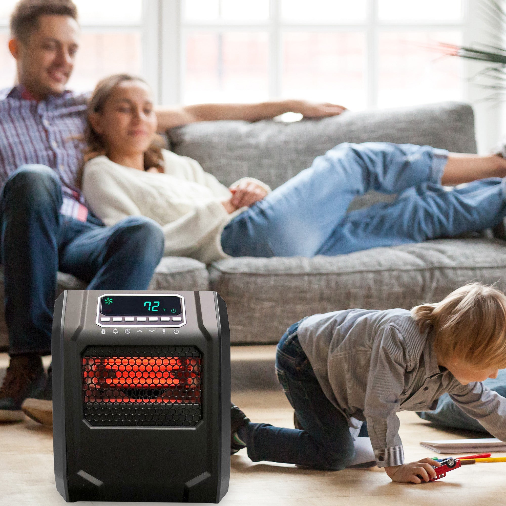Lifesmart 4-Element Infrared Portable Electric Large Room Space Heater (Used)