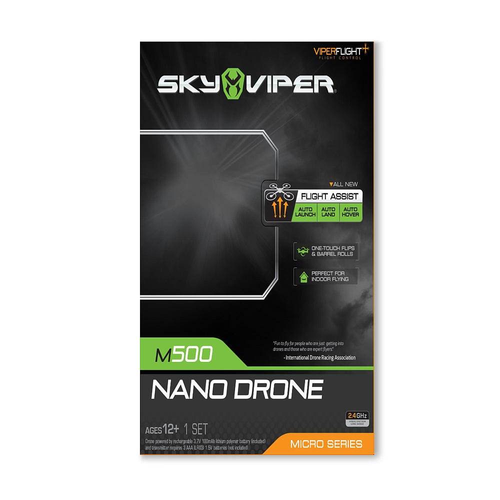 Sky Viper UL Certified Nano Drone with 1-Touch Flips & Barrel Rolls (Open Box)