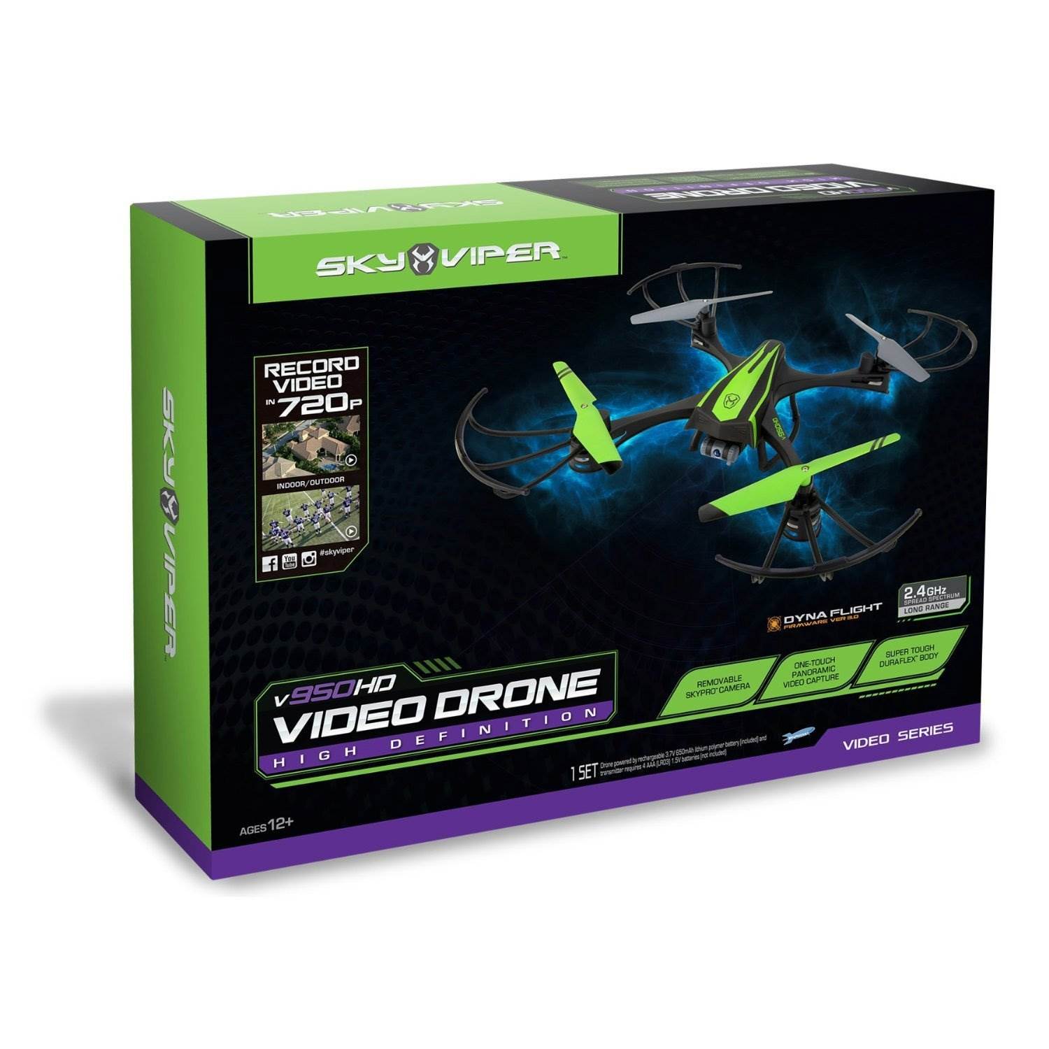 Sky Viper v950 UL Certified HD Video Drone with 1-Touch Video Capture (Open Box)