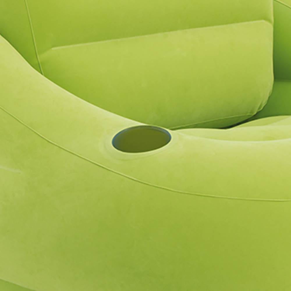 Intex Inflatable Indoor/Outdoor Accent Chair with Cup Holder, Green | Open Box