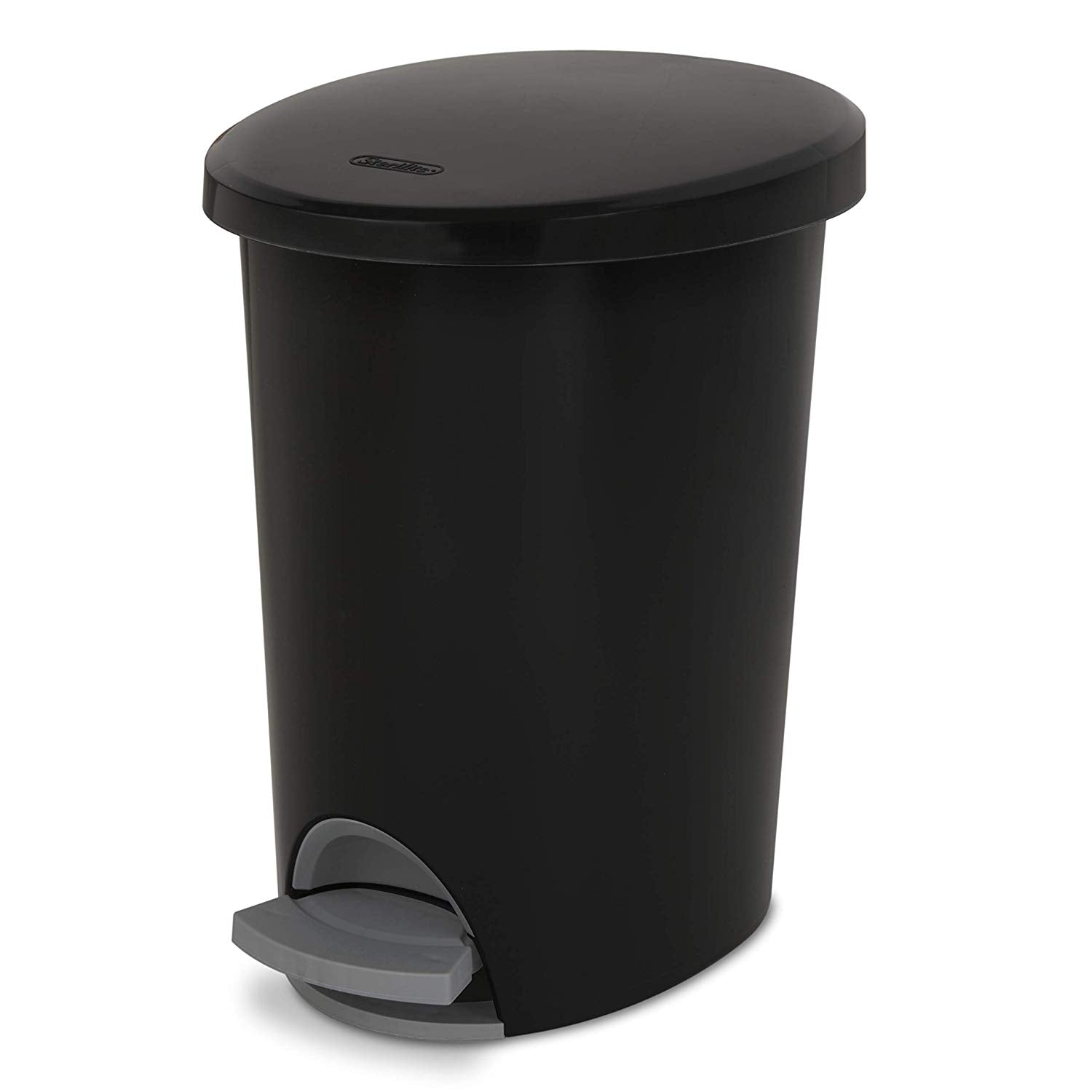 Sterilite 10819002 2.6 Gallon Ultra StepOn Wastebasket w/ Titanium Pedal & Liner