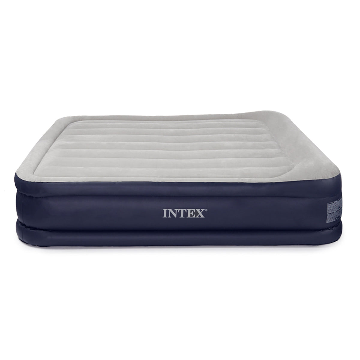 Intex Deluxe Pillow Rest Queen Raised Built-In Pump Fiber-Tech Airbed (Used)