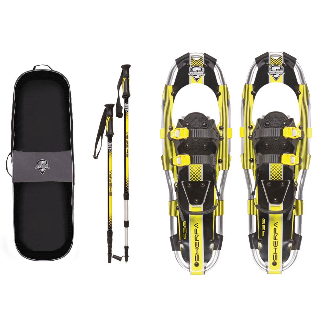 Yukon Charlie's Sherpa Series Snowshoe 9 x 30 Inches, Yellow & Black (Open Box)