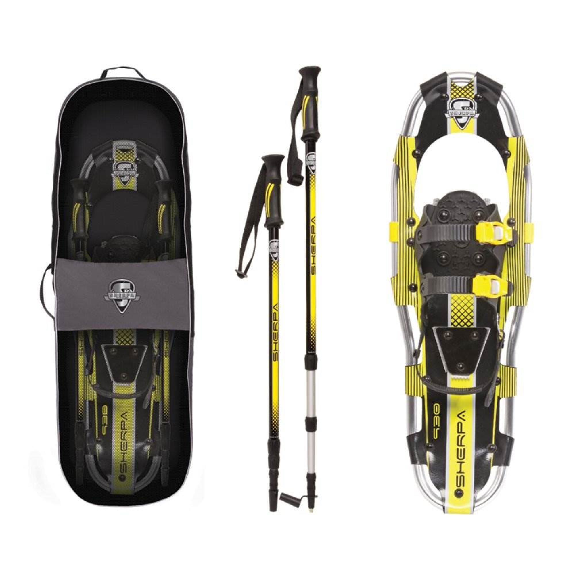 Yukon Charlie's Sherpa Series Snowshoe 9 x 30 Inches, Yellow/ Black (Incomplete)
