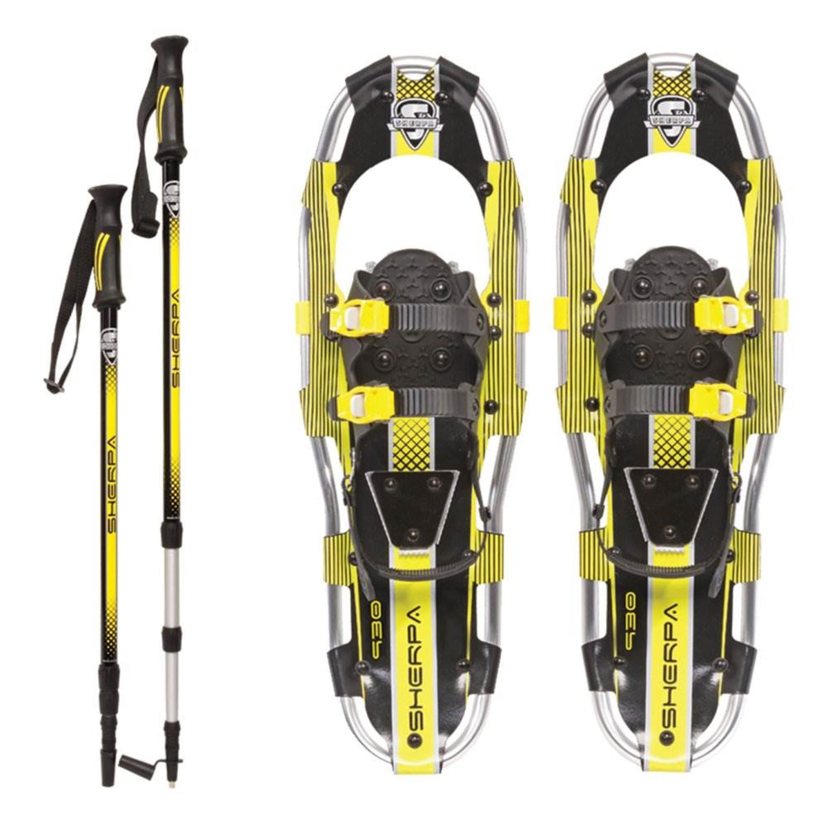 Yukon Charlie's Sherpa Series Snowshoe 9 x 30 Inches, Yellow & Black (Open Box)