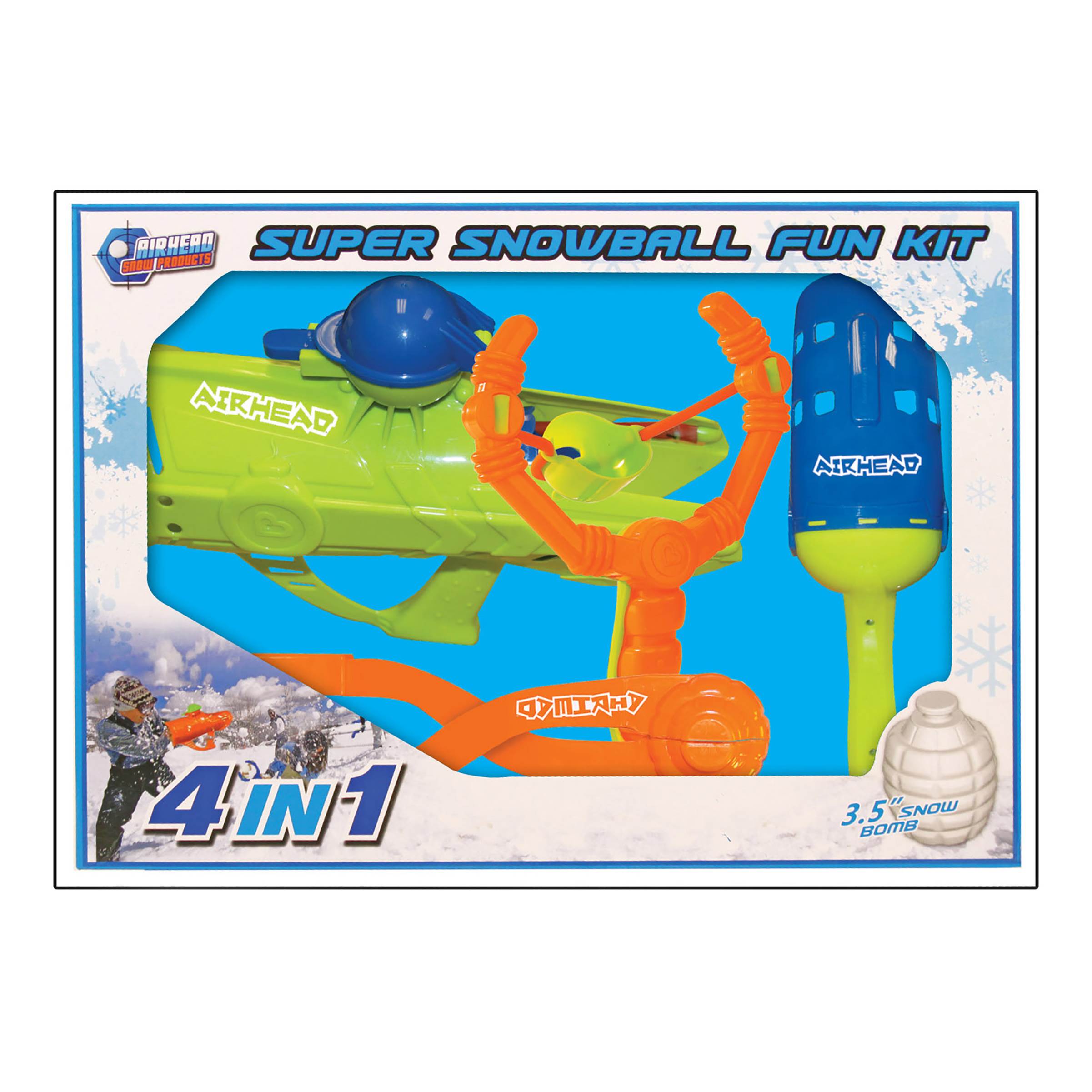 Airhead 4-in-1 Super Snowball Fight Winter Fun Kit For Ages 4 and Up (Open Box)