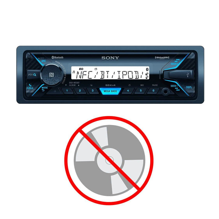 Sony In-Dash Single DIN Marine Media Receiver with Bluetooth and USB | DSXM55BT - VMInnovations