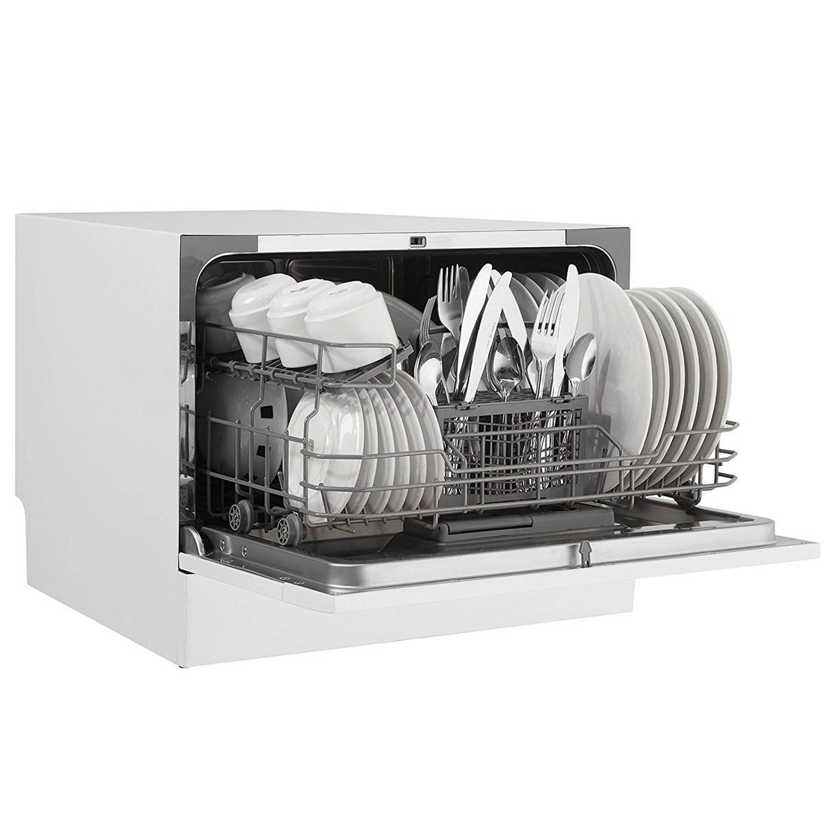 Danby 6 Place Setting Energy Star LED Countertop Dishwasher, White | DDW621WDB