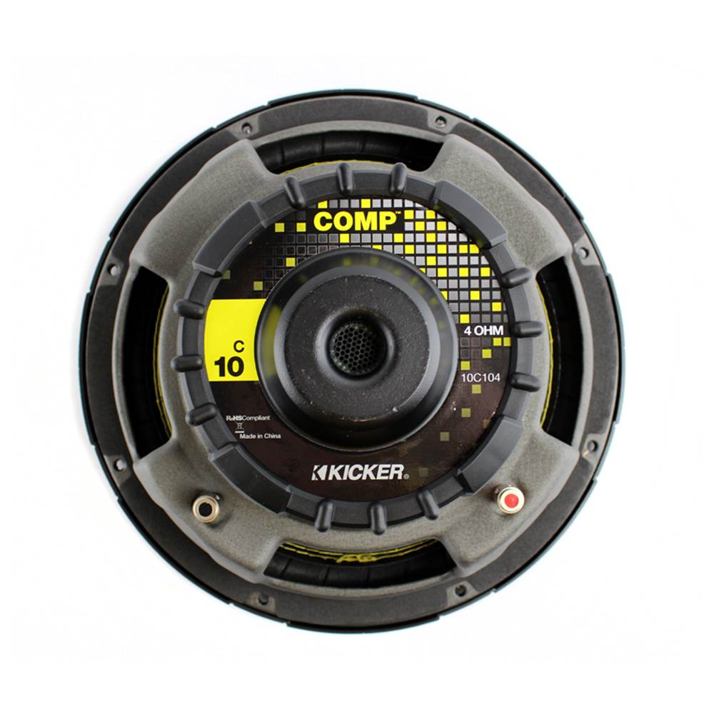 Kicker 10 Inch 600W COMP Car Subwoofers (2) + Dual Speaker Box for Jeep Wrangler