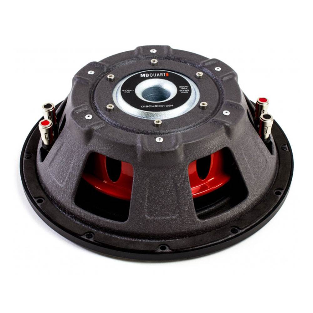 MB Quart 400 Watt 10 Inch Shallow Subwoofer and Q Power Slim Sub Box Enclosure - VMInnovations