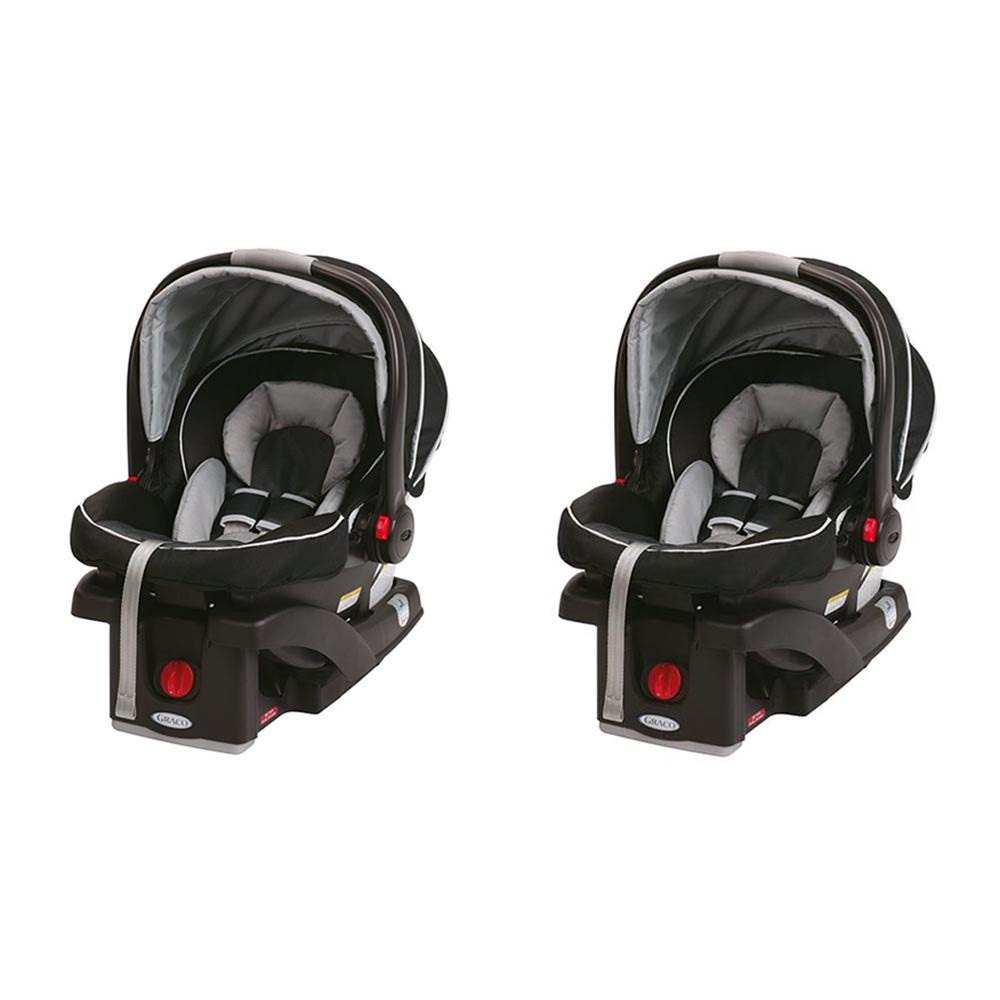 Graco Ready2Grow Dual Stroller & Two SnugRide Car Seat Travel System, Gotham