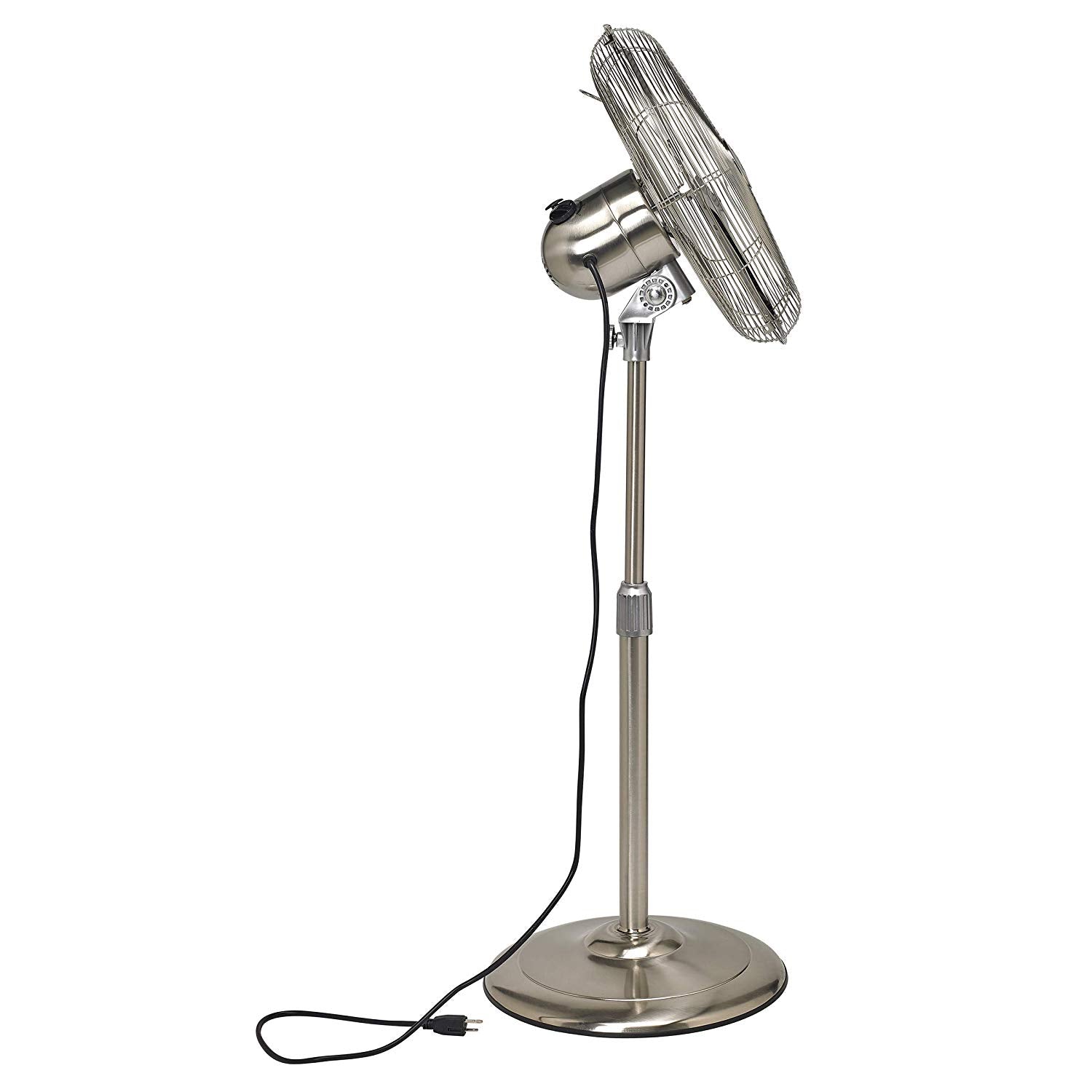 DecoBreeze 17 Inch Brushed Stainless Steel Indoor Floor Fan, Silver (For Parts)