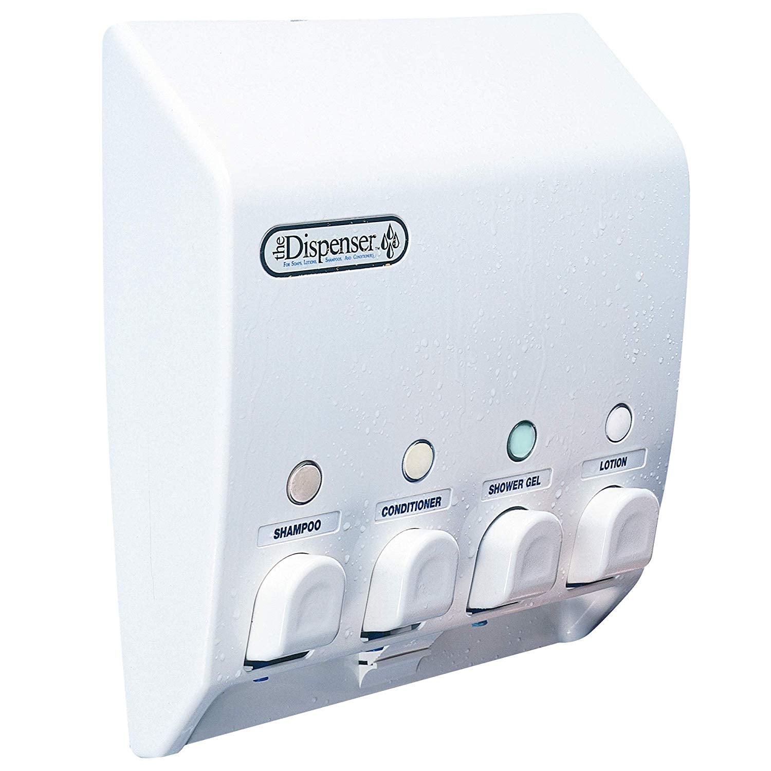 Better Living Products Classic 4 Chamber Shower Dispenser, White (2 Pack)