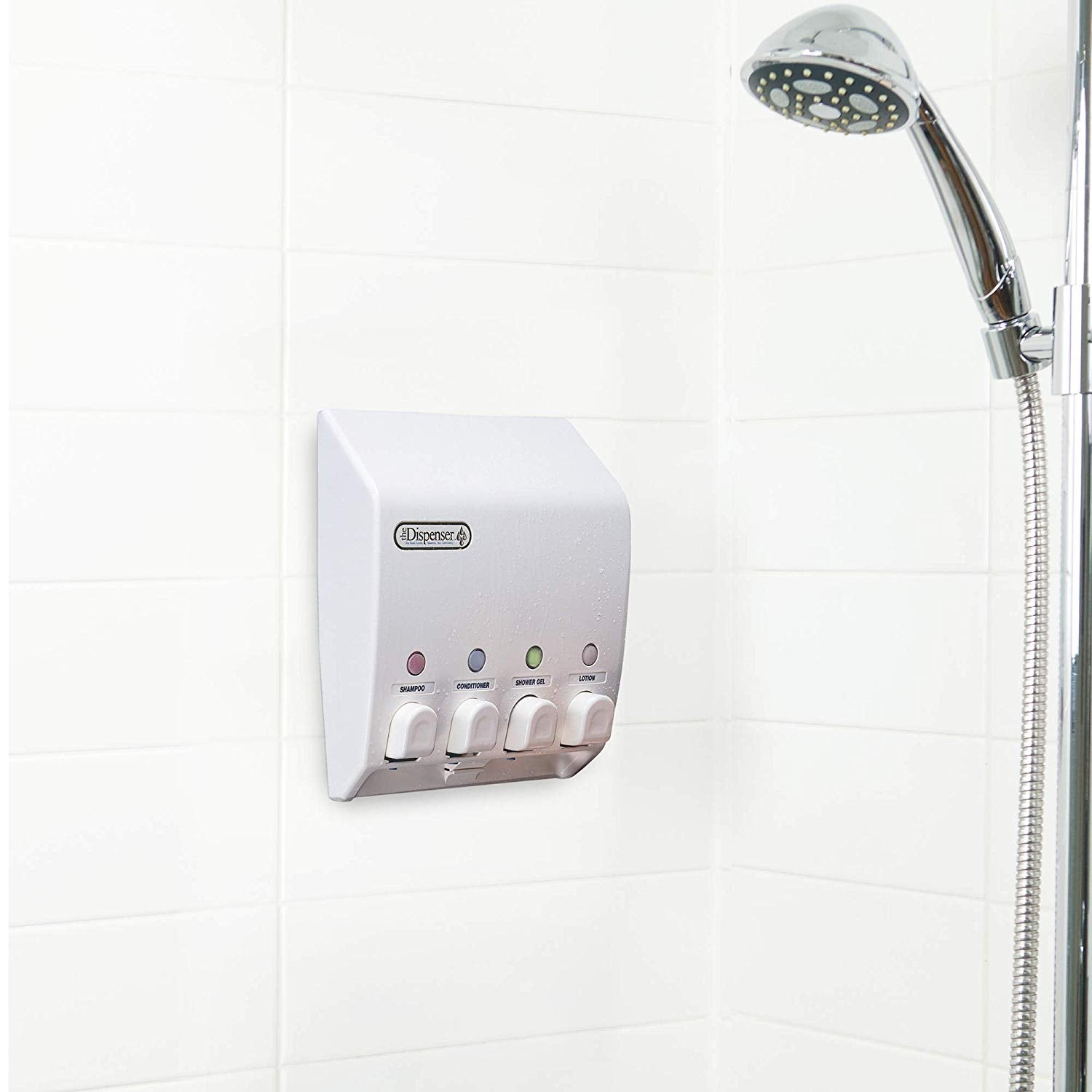 Better Living Products 4 Chamber Shower Organizer Dispenser, White (6 Pack)