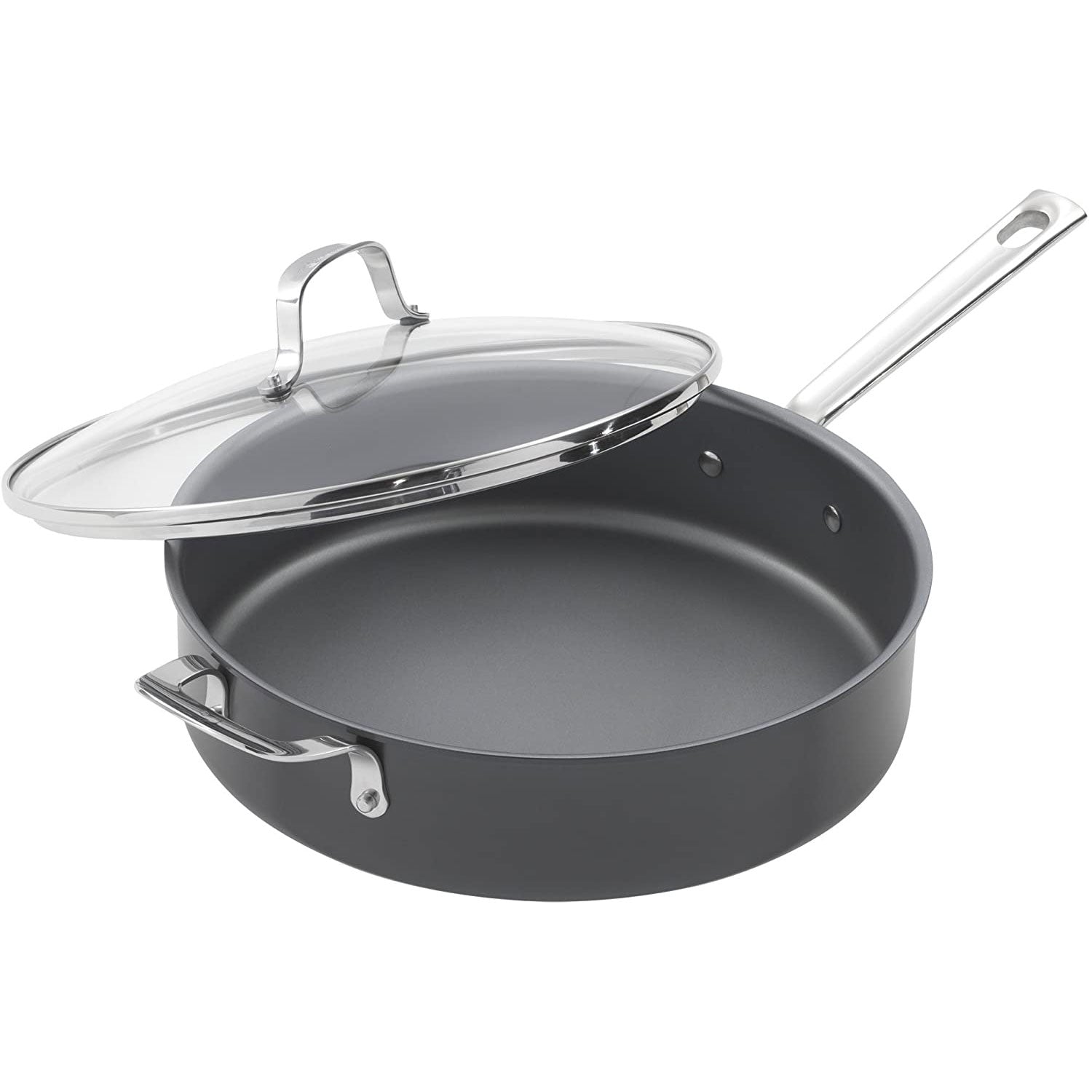 Emeril Lagasse Nonstick Hard Anodized Covered Deep 5 Quart Saute Pan (Open Box)
