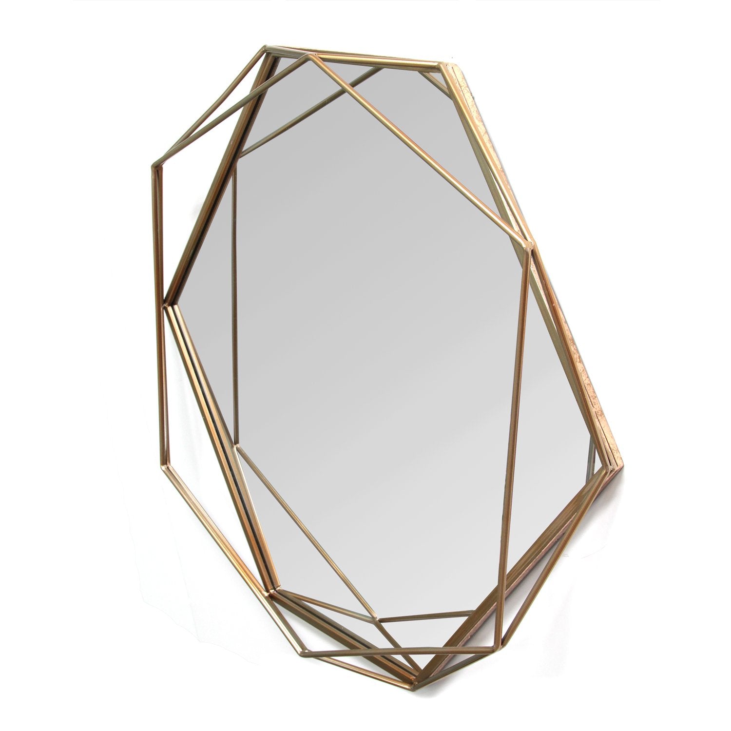 Stratton Home Decor Hand Painted Gold Metal Wall Mirror Art Decor (Open Box)