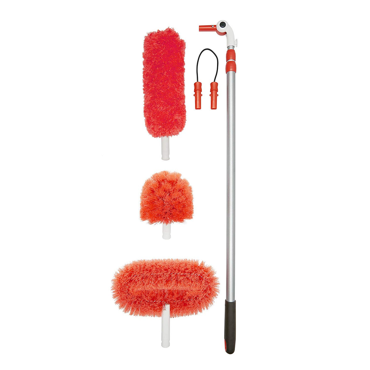 OXO Good Grips 3-In-1 Long Reach Microfiber Dusting System, Orange (Open Box)