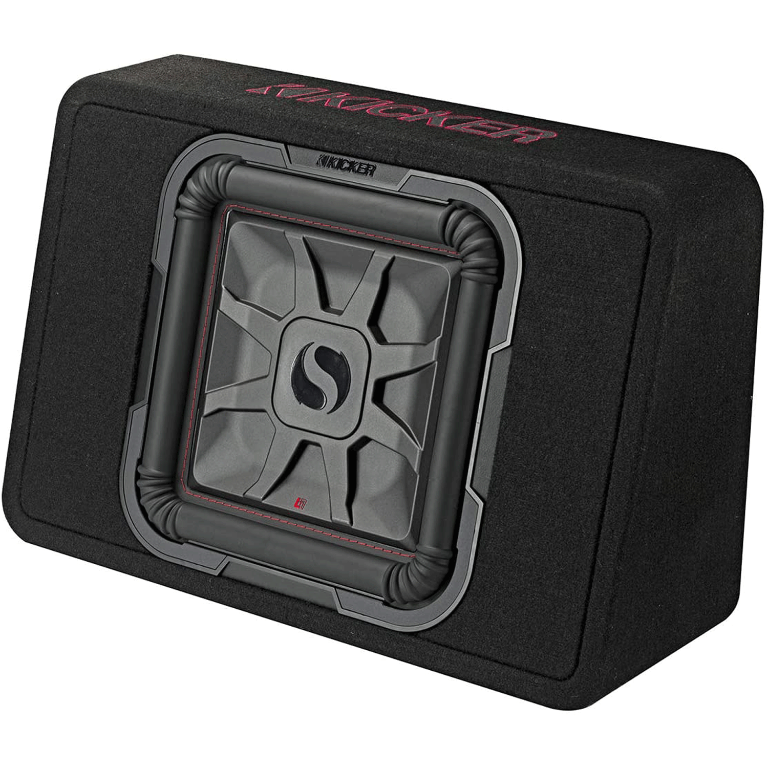 KICKER 46TL7T124 Single 12 Inch 4 Ohm 600W RMS Power Truck Subwoofer Enclosure - VMInnovations