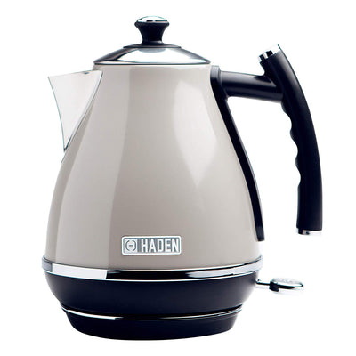Haden Cotswold 1.7 Liter Stainless Steel Body Retro Electric Kettle, Putty Beige