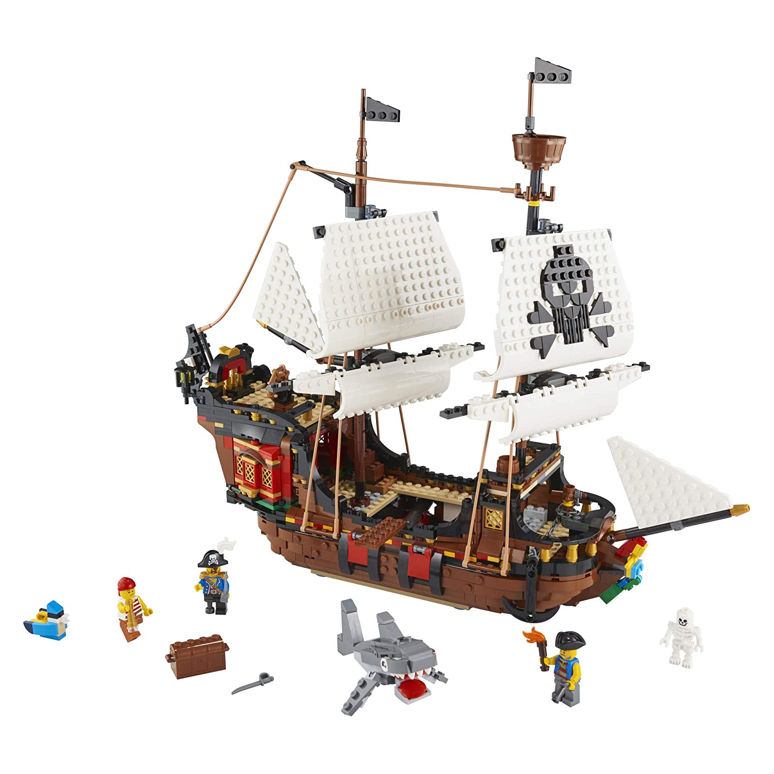 LEGO Creator 31109 Pirate Ship 1264 Piece Set Block Building Set w/ Minifigures - VMInnovations