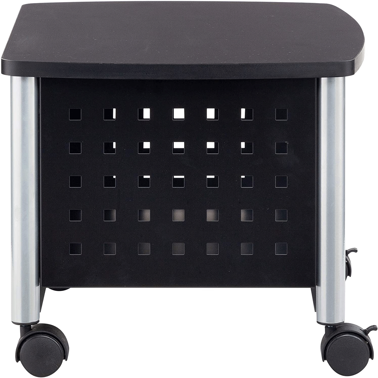 Safco Under Desk Scoot Swivel Wheel Mobile Printer and Machine Stand, Black - VMInnovations