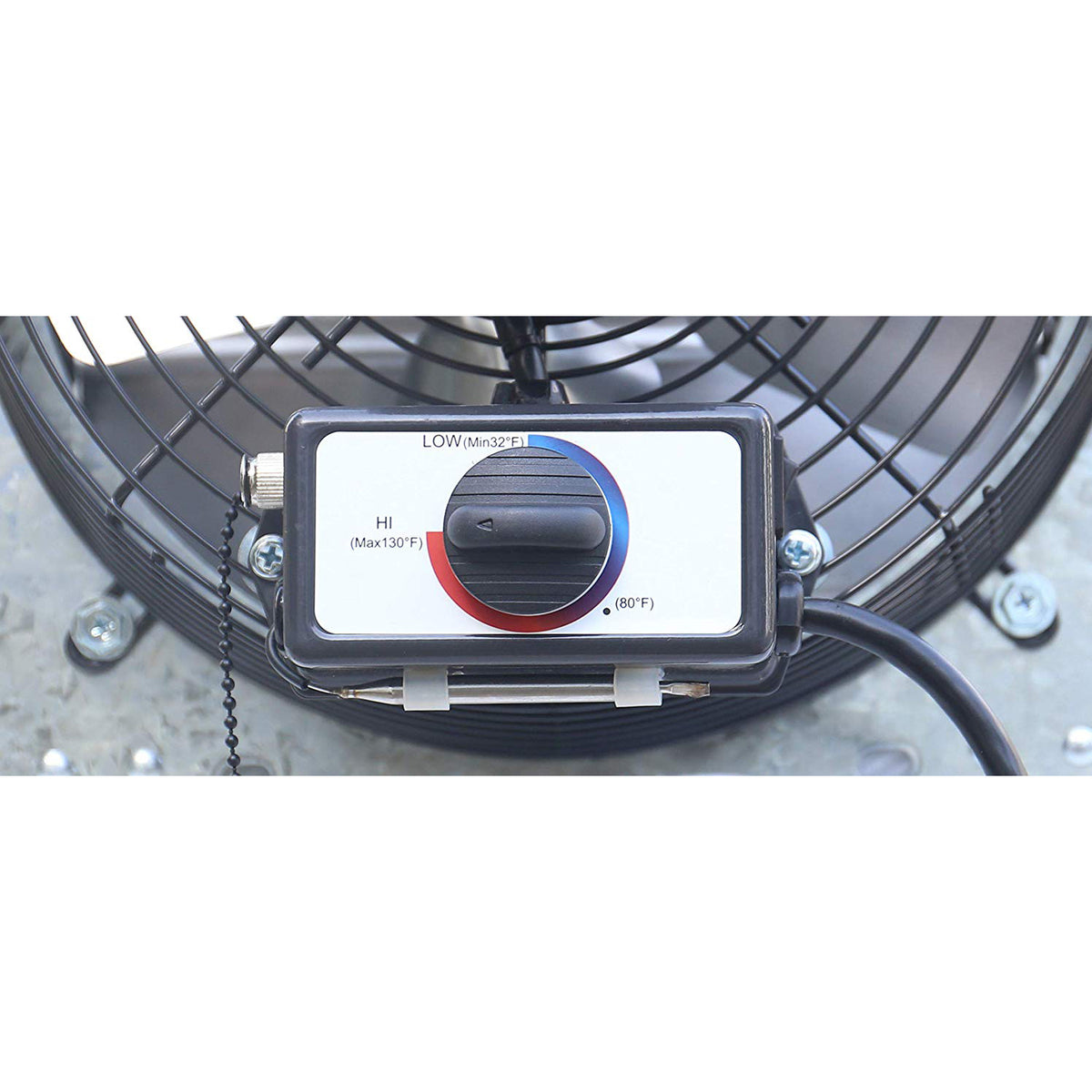 iLiving 3 Speed 10 Inch Exhaust Attic Garage Grow Fan w/ Thermostat (Open Box)