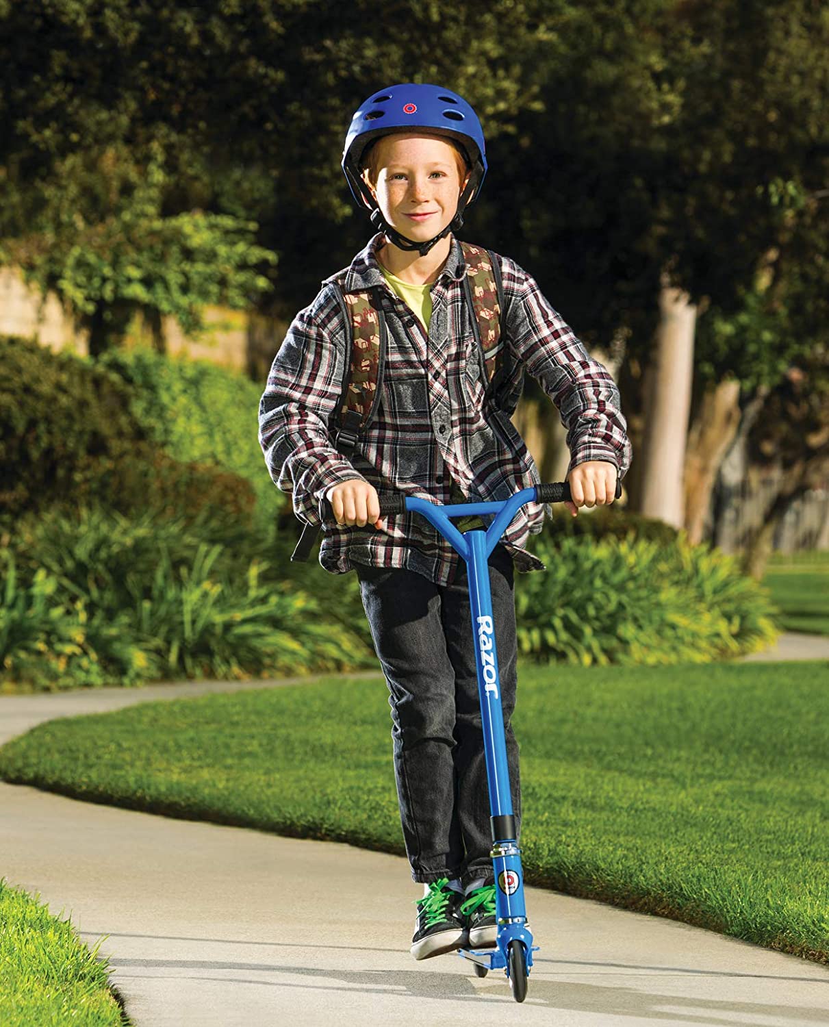 Razor Pro Beast Deluxe Model 19-Inch Deck Aluminum Push Kick Scooter, Blue - VMInnovations