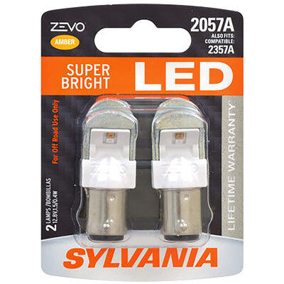 Sylvania ZEVO 3057 Amber LED Mini Auto Bulbs for Park and Turn Signal (2 Pack)