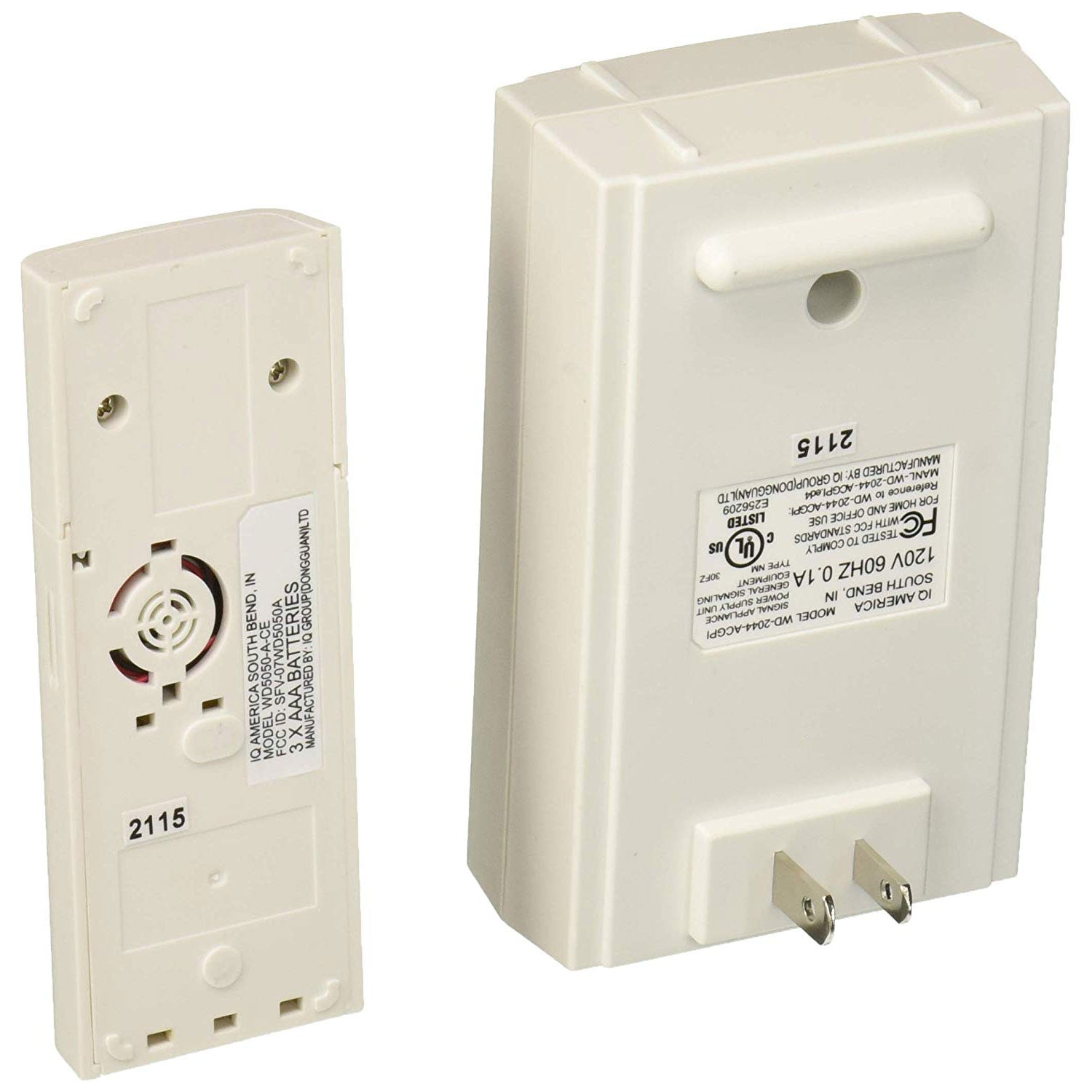 IQ America Plastic Wireless Plug In Remote Door Chime Extender Kit (Open Box)