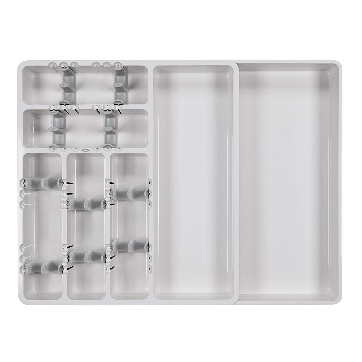 OXO Good Grips 15.5 Inch Large Kitchen Drawer Utensil Organizer, Gray (Used)