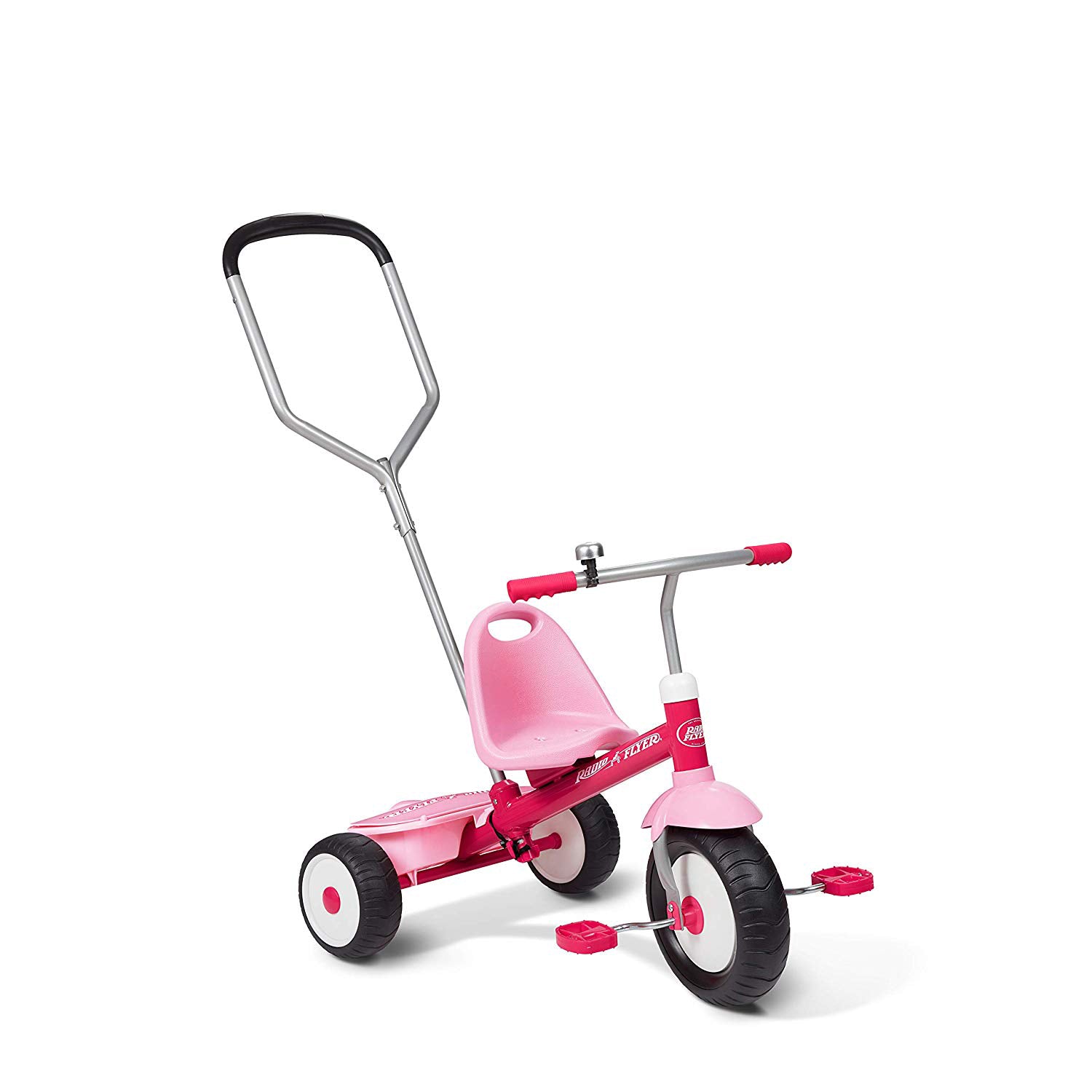 Radio Flyer Deluxe Steer and Stroll Recreation Bike Tricycle, Pink (Open Box) - VMInnovations