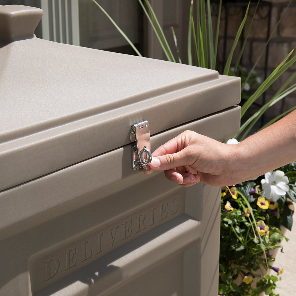 Step2 Deluxe Outdoor Mail Package Delivery Box Container, Rich Mocha (Open Box)