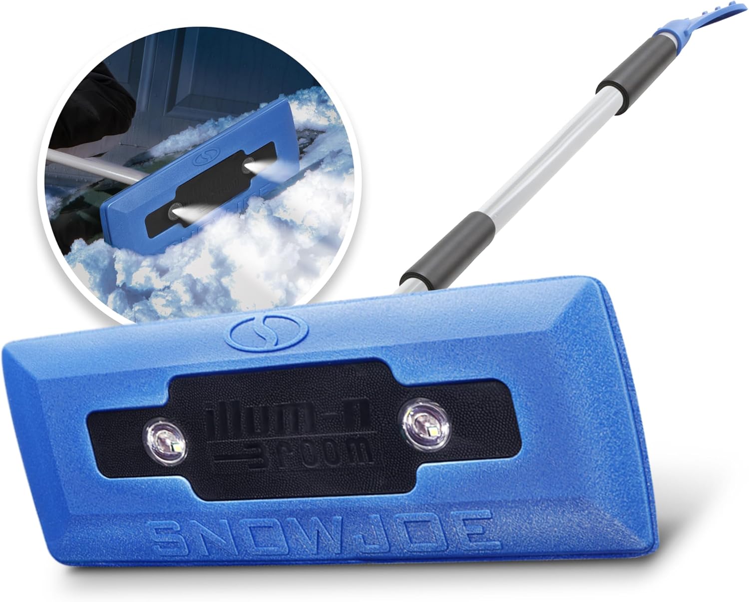 Snow Joe LED Illum n Broom LED Lighted 4 in 1 Snow Broom & Ice Scraper (Used)