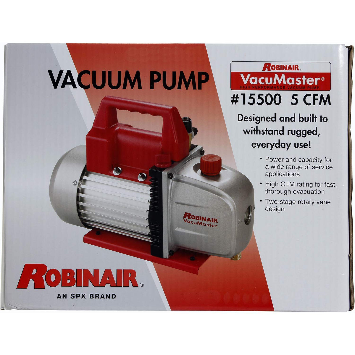 Robinair Heavy Duty 1/3 Horsepower Two Stage Motor Vacuum Pump & Valve(Open Box)