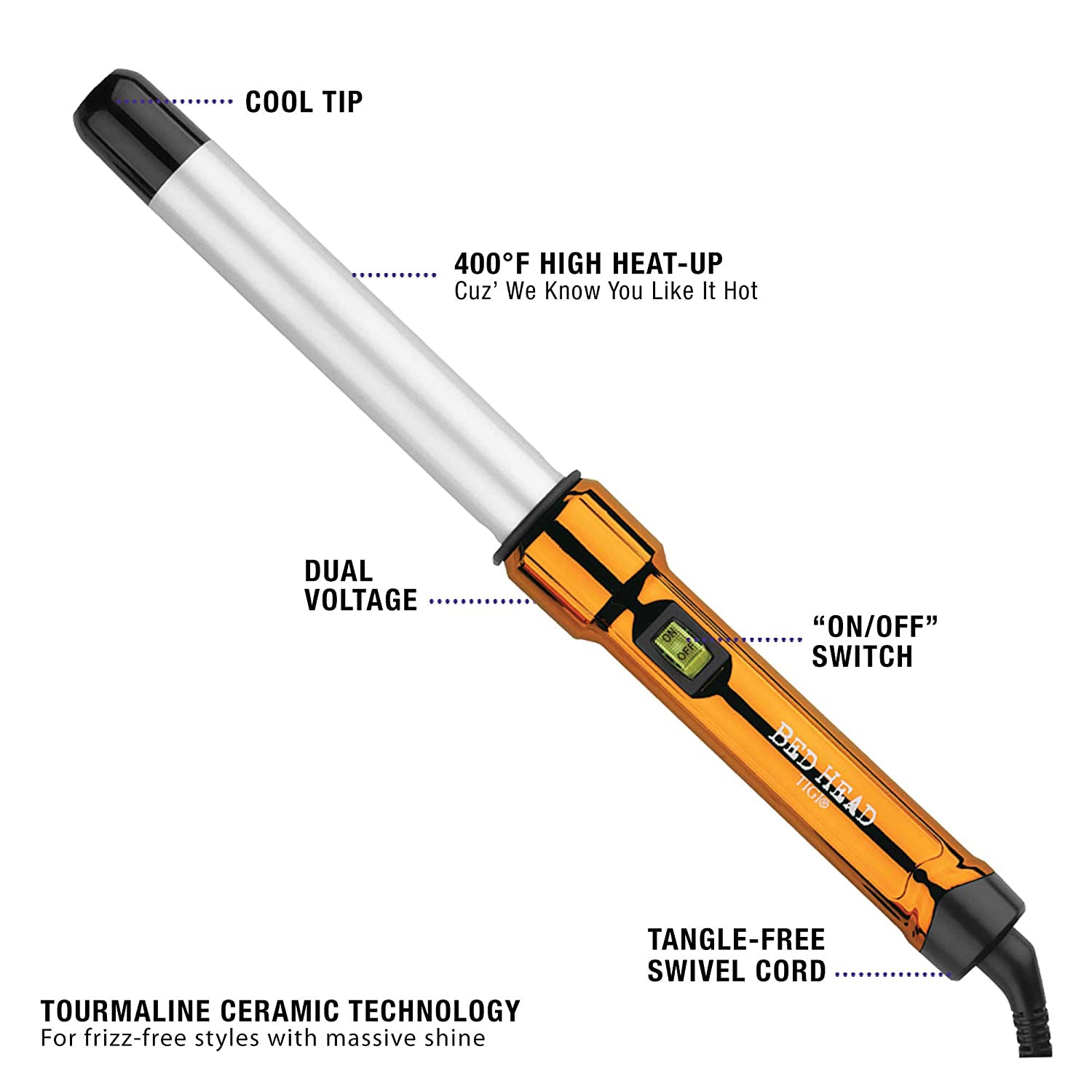 Bed Head Curlipops 1-Inch Barrel Hair Styling Curling Iron Wand (Used)