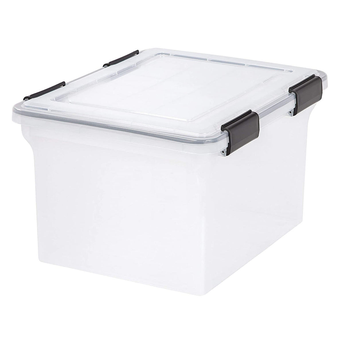 IRIS USA 32qt Clear Letter & Legal Size Weather Tight Storage Container (6 Pack)