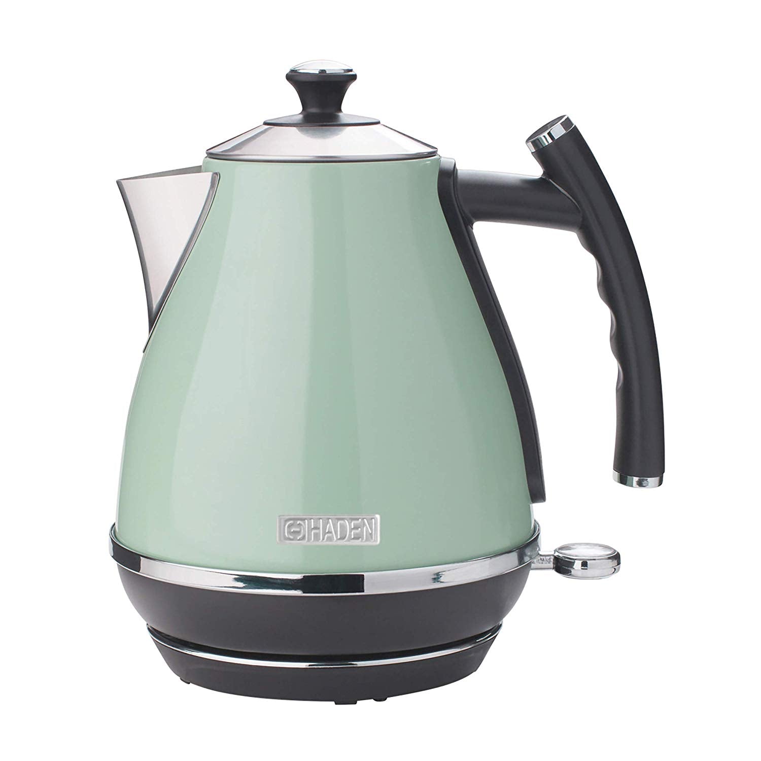 Haden Cotswold 1.7 Liter Stainless Steel Body Retro Electric Kettle, Sage Green