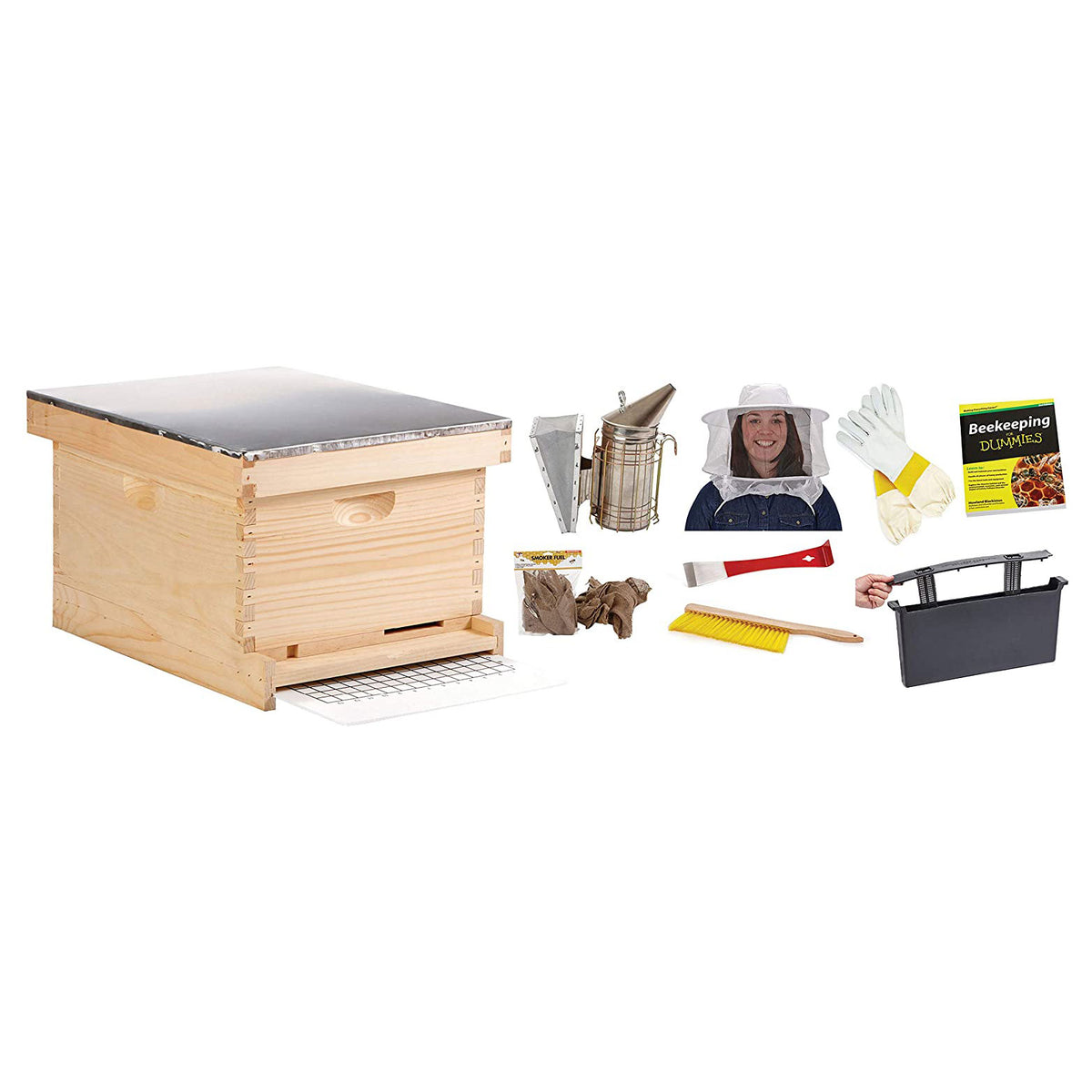 Little Giant 10-Frame Deluxe Beginner Backyard Beekeeping Hive Kit (Open Box)