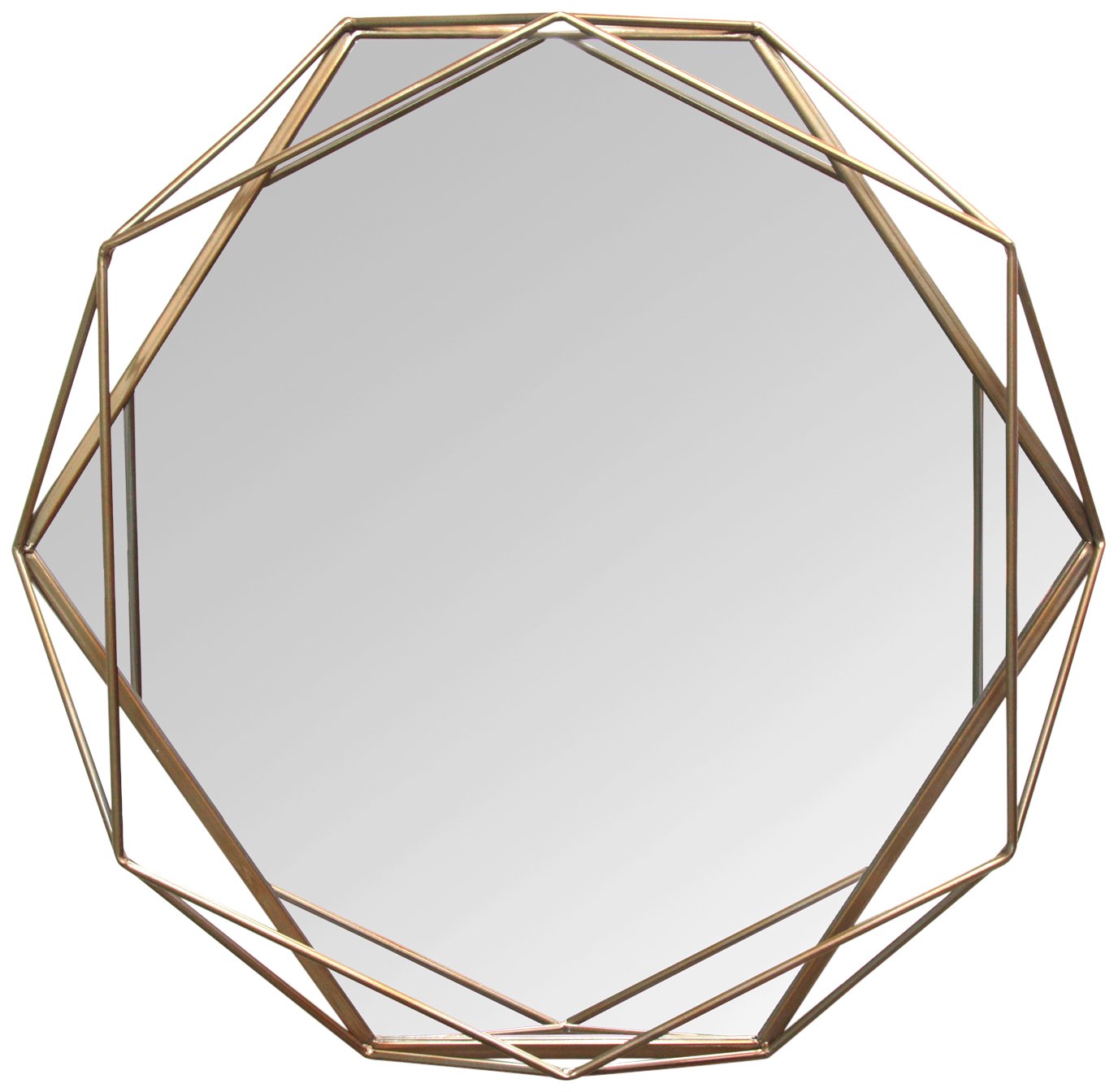 Stratton Home Decor Chloe Hand Painted Gold Metal Wall Mirror Art Decor (Used)