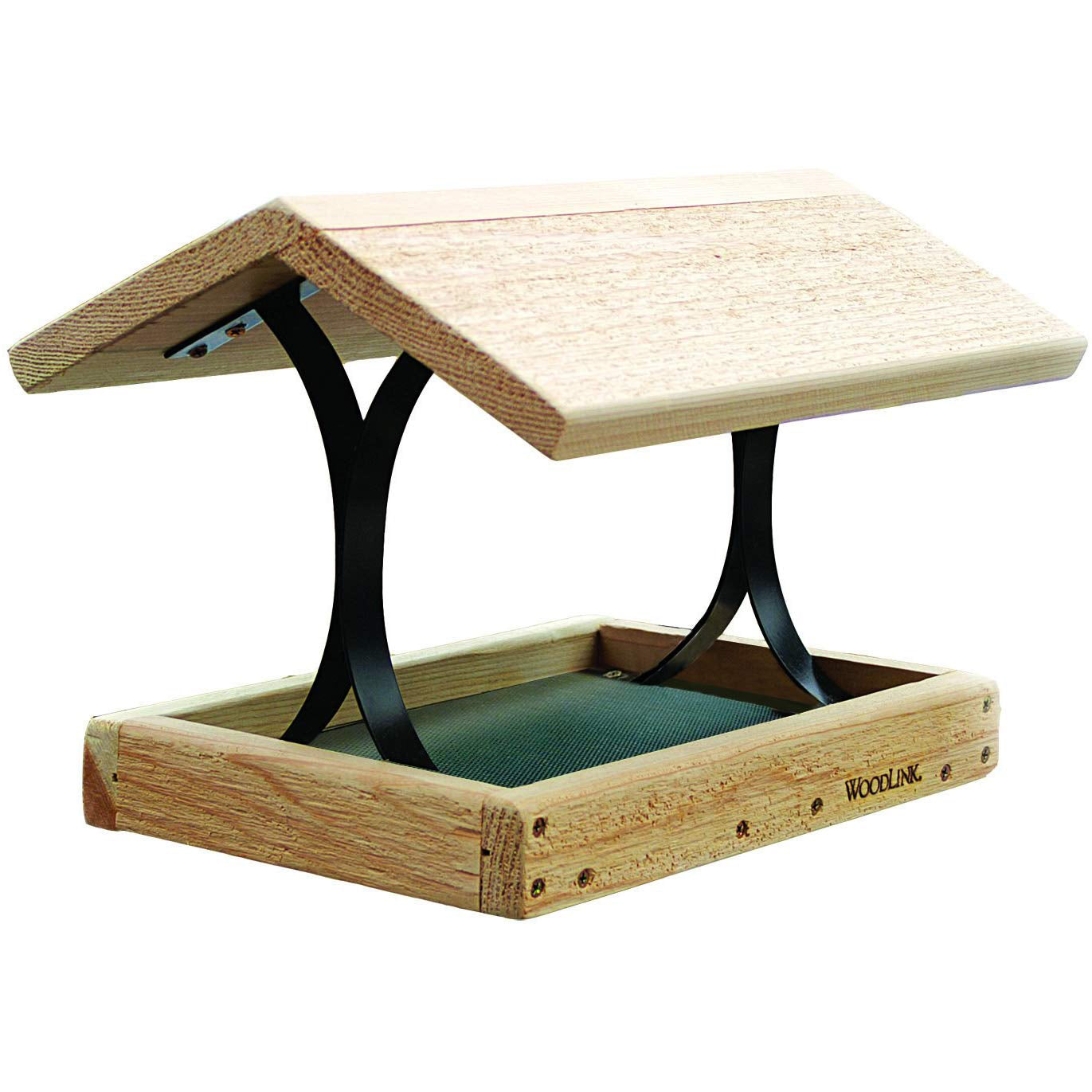 Woodlink Durable Natural Inland Cedar Fly-Thru Bird Mixed Seed Feeder (2 Pack)