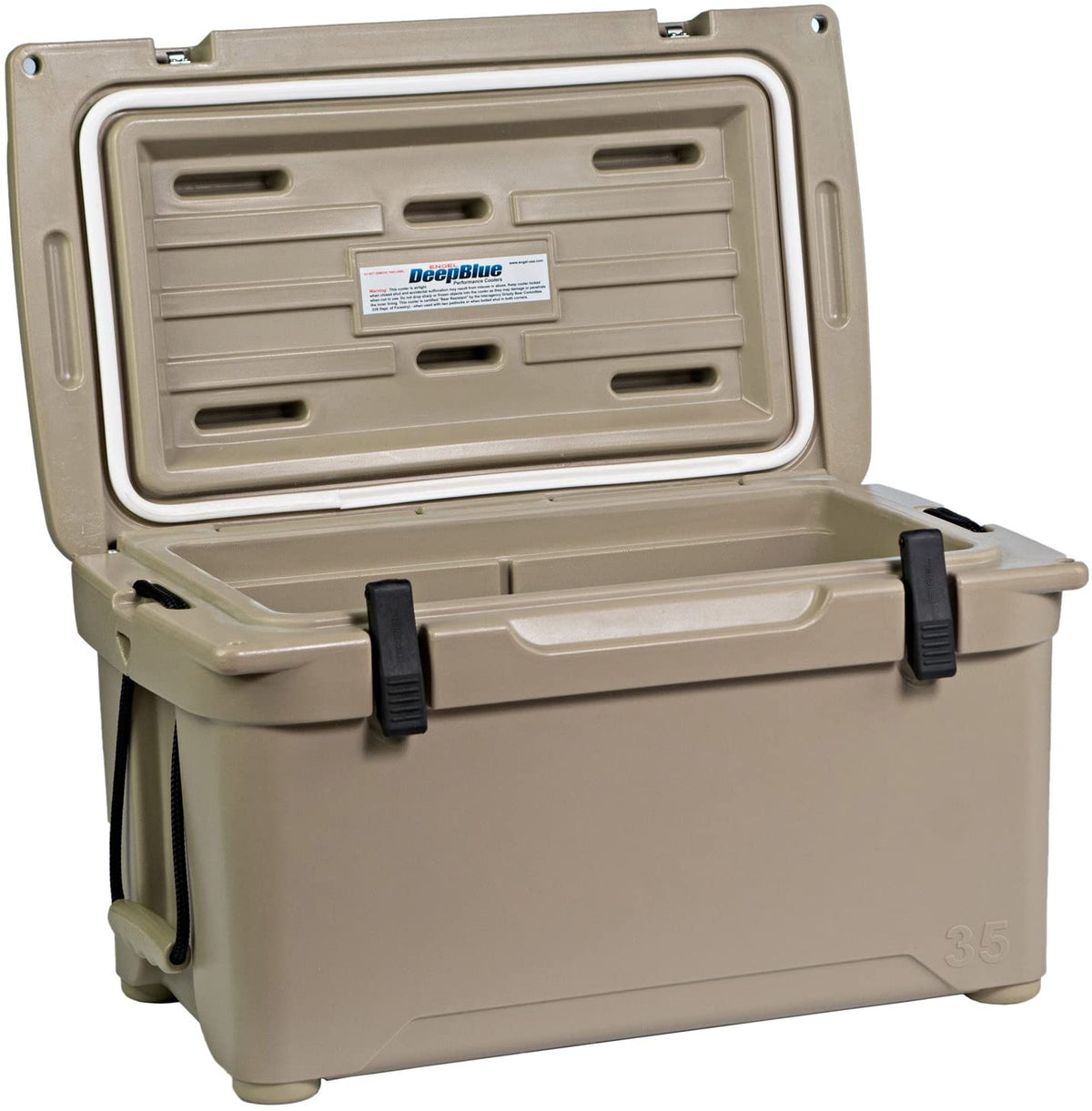 Engel 8.7 Gal 42 Can 35 High Performance Roto Molded Ice Cooler, Tan (Open Box)