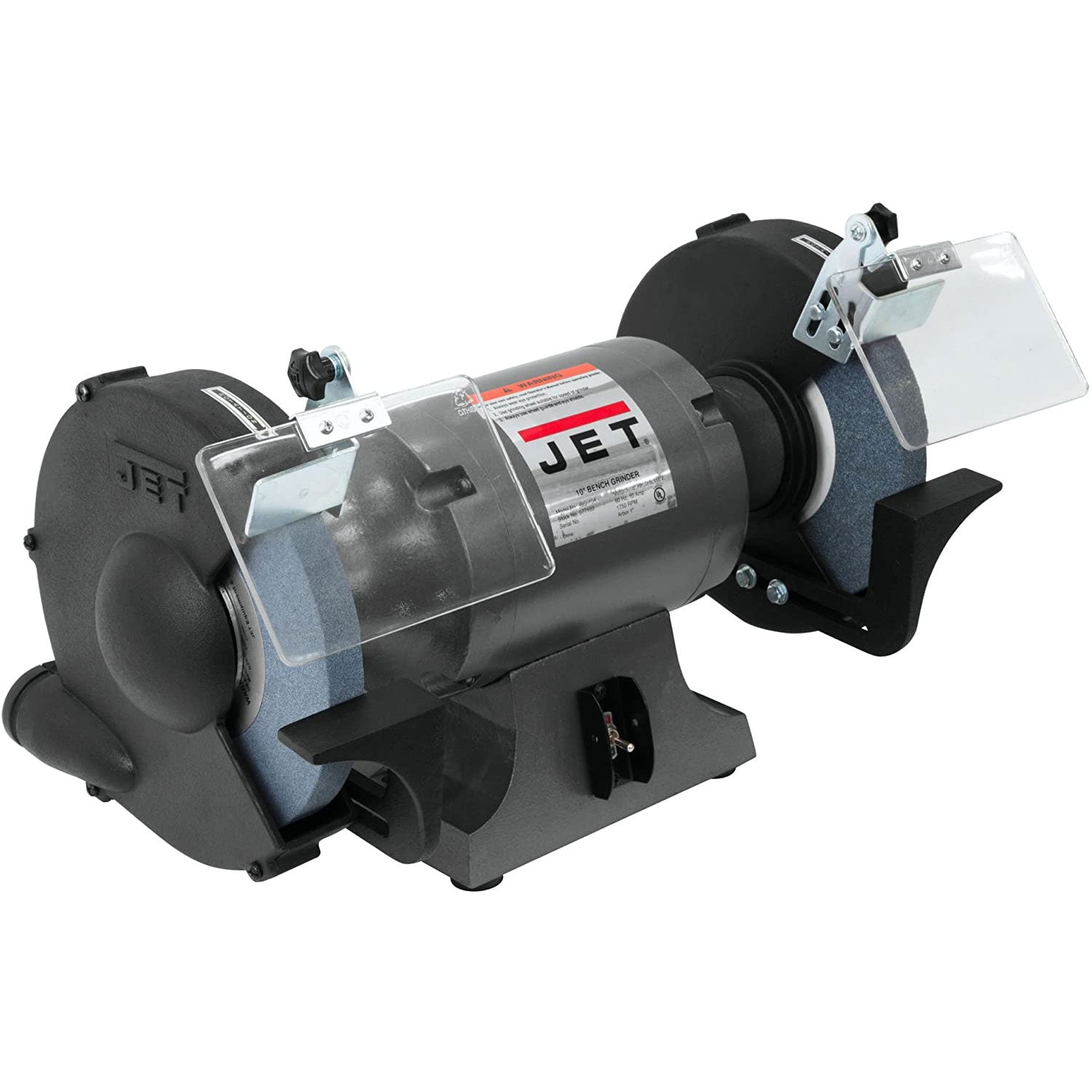JET Cast Iron 10 Inch Industrial Bench Grinder Wheel Grinding System (Open Box)