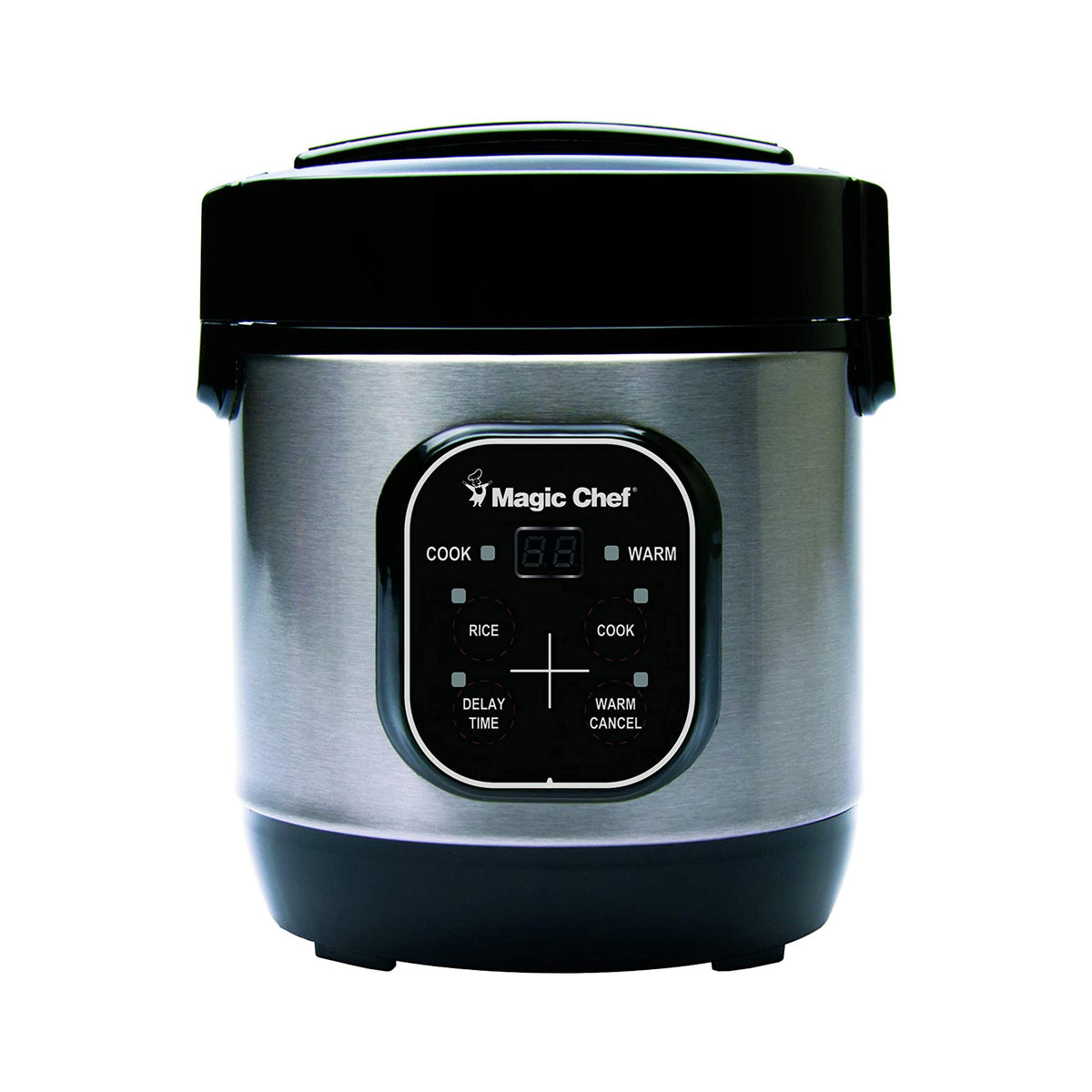 Magic Chef 3 Cup Cooked Non Stick Steamer Rice Cooker, Stainless Steel(Open Box)