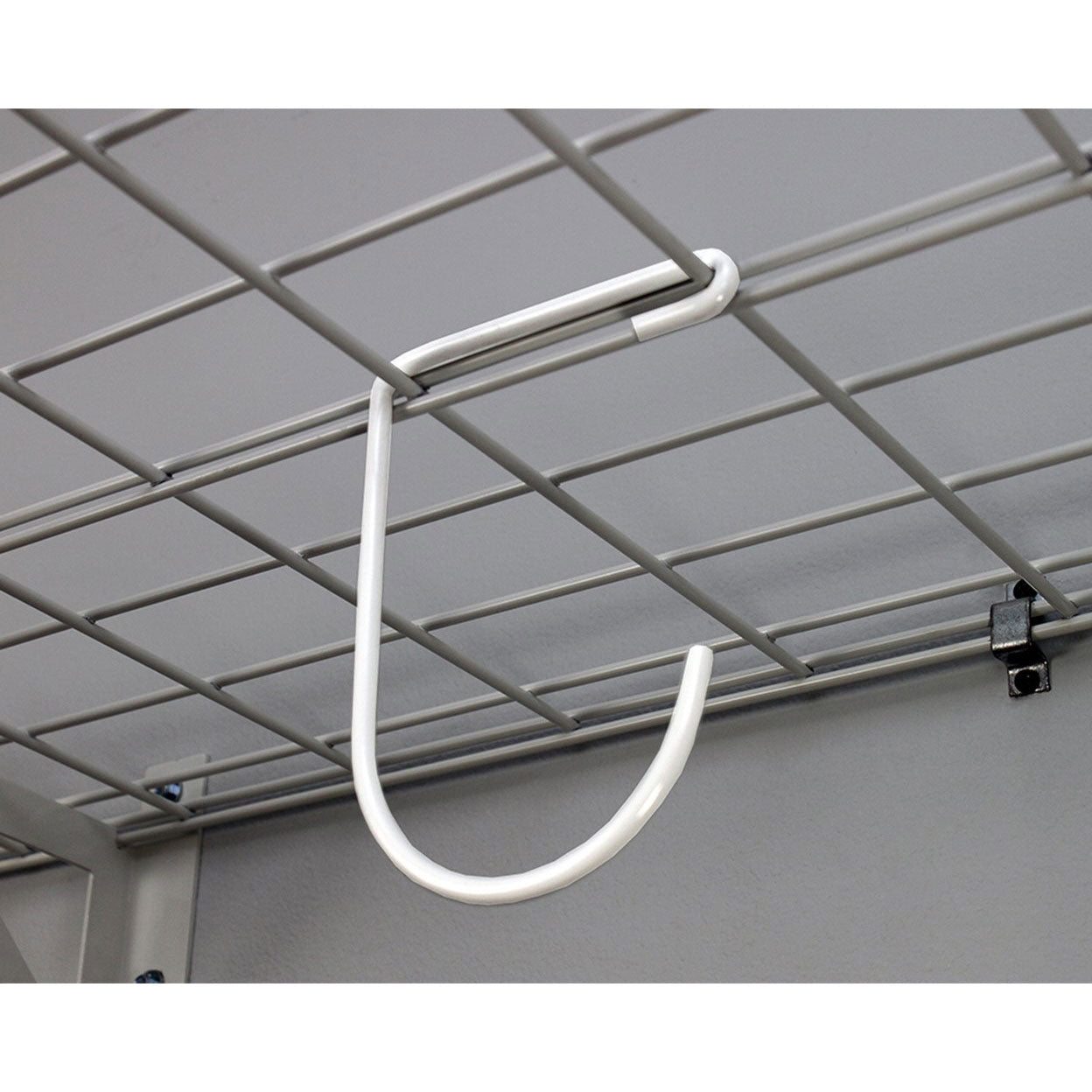 SafeRacks 24 x 48 Inch Garage Wall Shelf Two-Pack with Bike Tire Hooks, White - VMInnovations
