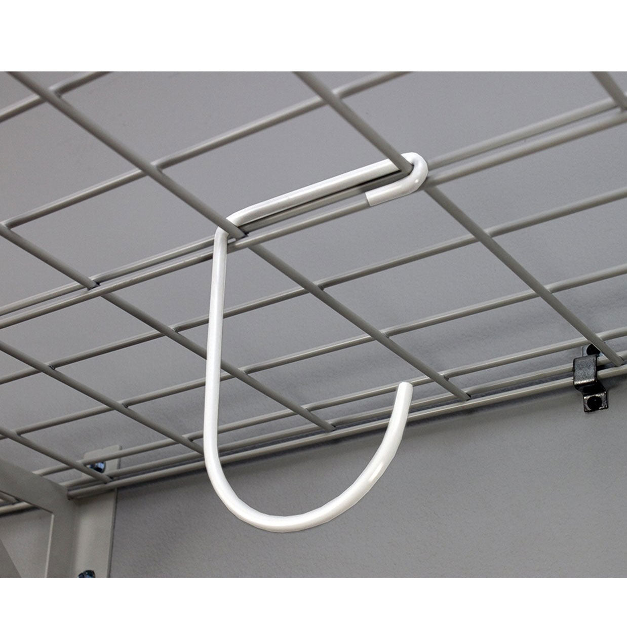 SafeRacks 18 x 36 Inch Garage Wall Shelf Two-Pack with Bike Tire Hooks, White - VMInnovations