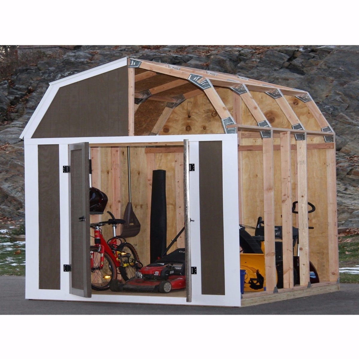 EZ Shed 3 Size Assembly Framer 7 x 8 Foot Shed Framing Kit, Barn Style(Open Box)