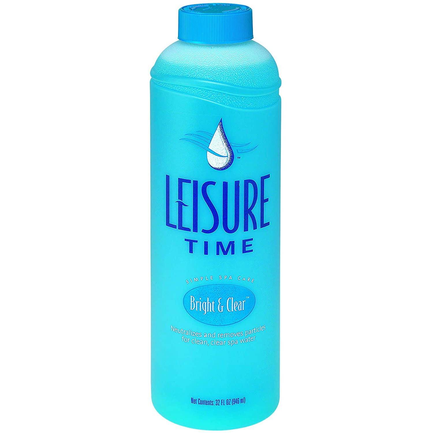 Leisure Time Bright and Clear Spa Hot Tub Cleanser Clarifier, 32 Fluid Ounces