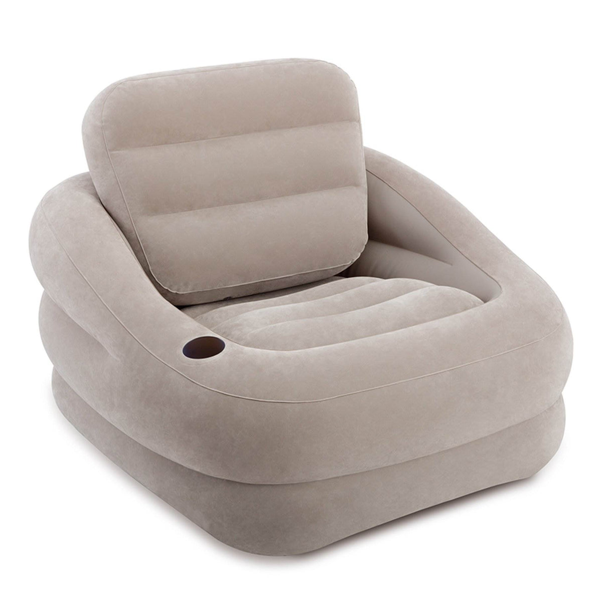 Intex Inflatable Khaki Accent Chair with Cup Holder and Water Base (Open Box)